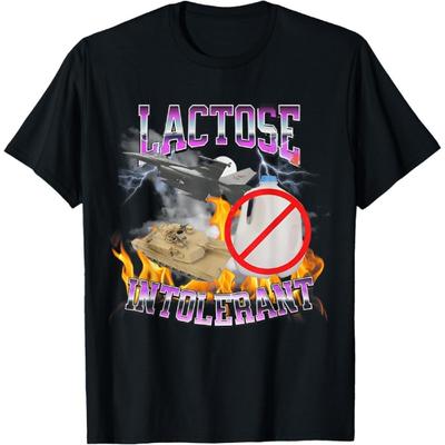 CHDHEVEGOD Lactose Intolerant Shirt Funny Sarcasm Oddly Specific Meme T-Shirt