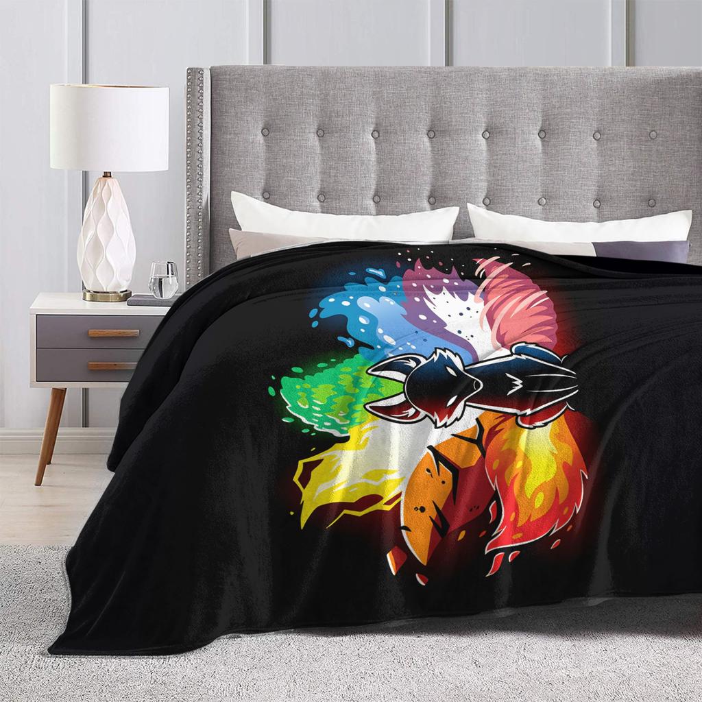 Cute Fox Blanket Quality Warm Cozy Throw Blanket Winter Travel Living Room Novelty Bedspread