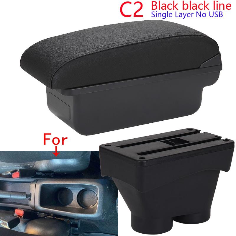 

For Peugeot 208 Armrest Box 2012-2018 Car Armrest Auto Storage Box Car Accessories Retrofit Parts Interior Detail leather Simple