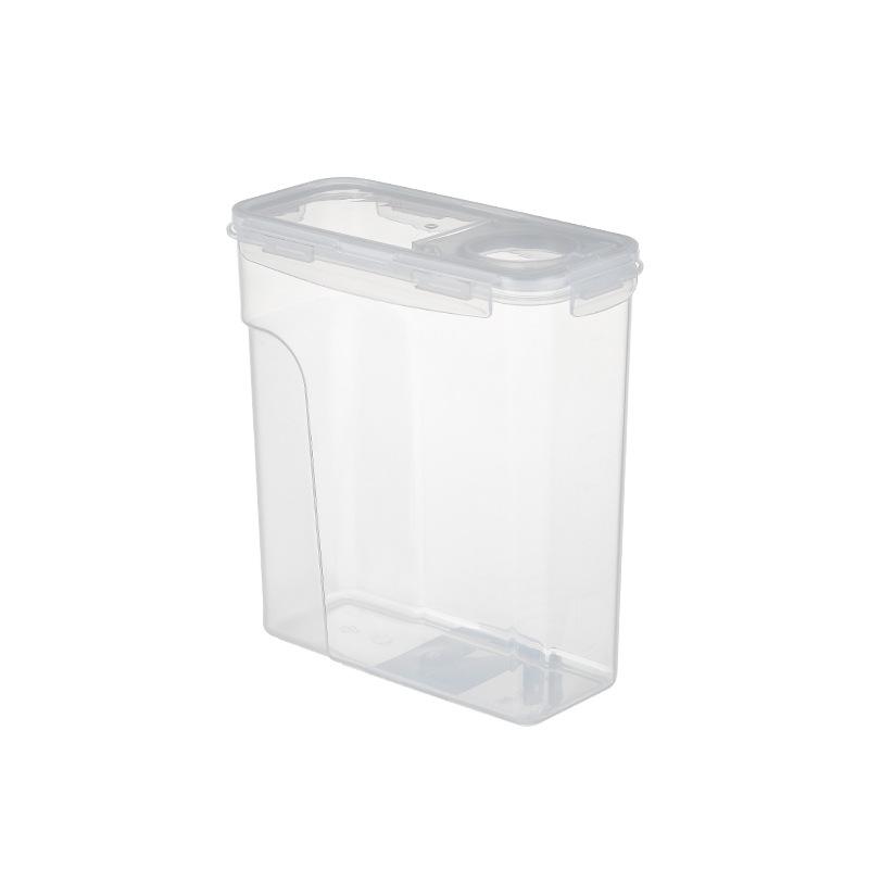 Plastic Sealed Food Grains Storage Box Cans Transparent Rice Bucket Cereal Dispenser Fridge Organizer Containers For Kitchen