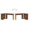 Corner Desk with Shelf Reclaimed Wood Look 142 x 102 x 73 cm Particleboard