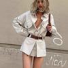 Ins European and American Autumn New Women's Clothing Fashion Personality Street Buttons Fake Pockets Long Sleeves Shirt Dress