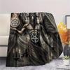 1PC Satan Symbol Print Flannel Blanket, High quality All Seasons, Home Decor, Warmth and Comfort, Perfect for Christmas Gifts