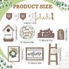 Set of 11 Farmhouse Tiered Tray Set, Rustic Home Tiered Tray Decorations Wooden Signs Farmhouse Tabletop Wood Signs for Kitchen Table Shelf Decor