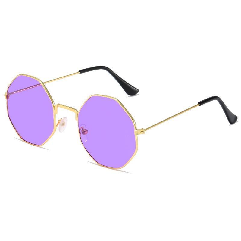Vintage Star Octagonal Polygon Jelly Sunglasses Men And Women Marine Sunglasses