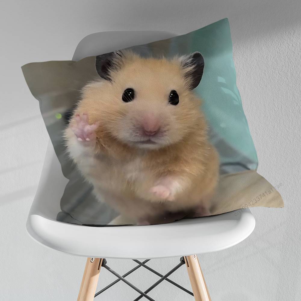 Hamster Lustig Traurig Meme Kissen über Wohnzimmer Sofa Kissenbezug Heimdekoration Schlafzimmer Zimmer Bett Kissenbezug