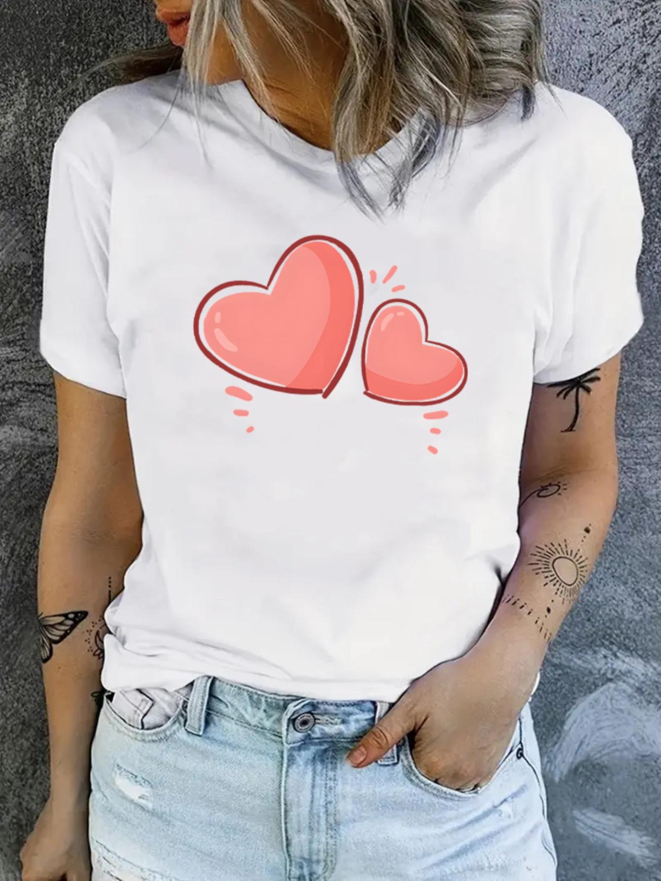 

Sportswear Printed T-Shirt Ladies Fashionable Casual Aesthetic Clothes 4XL