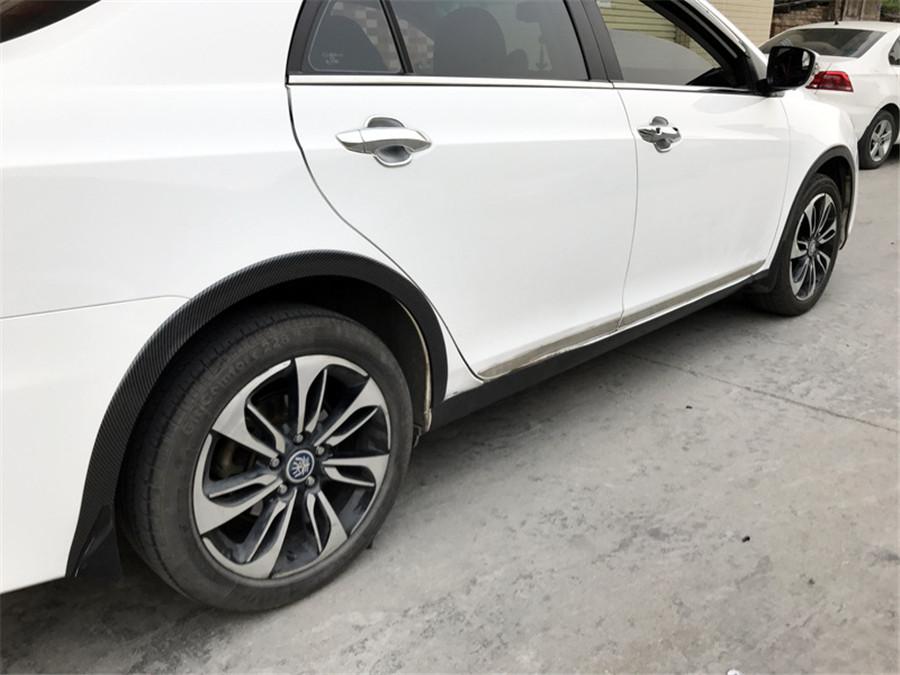 2 X Carbon Fiber Color 5.5cm/1.5M Widening Car Wheel Eyebrow Trim Protector Lips