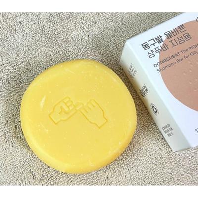 Donggubat Correct Solid Shampoo Bar for Oily Skin, 1 Eco-friendly Shampoo, Plant-derived Solid Shampoo, Slightly Acidic Solid Soap Shampoo, 100g