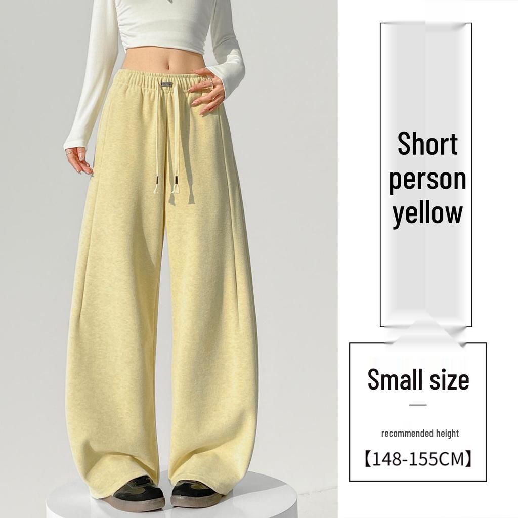 Damen-Sweatpants im amerikanischen Stil mit hoher Taille und weitem Bein - Frühjahrskollektion 2026, Petite Casual Fit