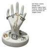 Jewelry Storage Rack with 5 Finger Shape Sculpture Smooth Rounded Design Jewelry Organizer for Rings Bracelets Necklaces Earrings