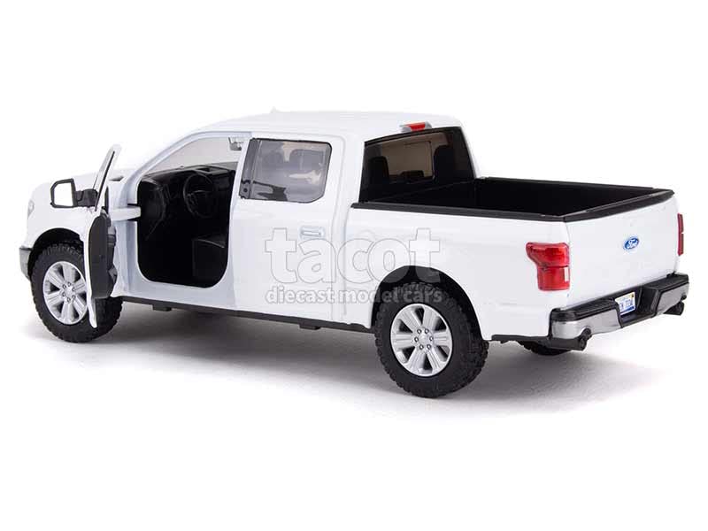 MOTORMAX Scale Diecast Model Car Ford Lariat Crew Pickup Truck LARIAT CREW CAB 2019 1/27 F-150 (White)