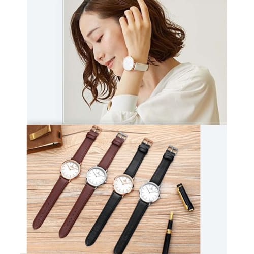 PUTCENDI Replacement Leather Watch Strap, 10mm, 12mm, 14mm, 16mm, 18mm, 20mm, 22mm, 24mm, 6 Colors, Includes Tool and Box (Pink, 22mm)