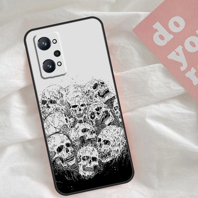Gothic Fashion Skull For Realme C30 C31 C33 C35 C55 C21Y GT Neo 5 3T 2T OnePlus 11 10 9 Pro Nord CE 3 2 Lite Case