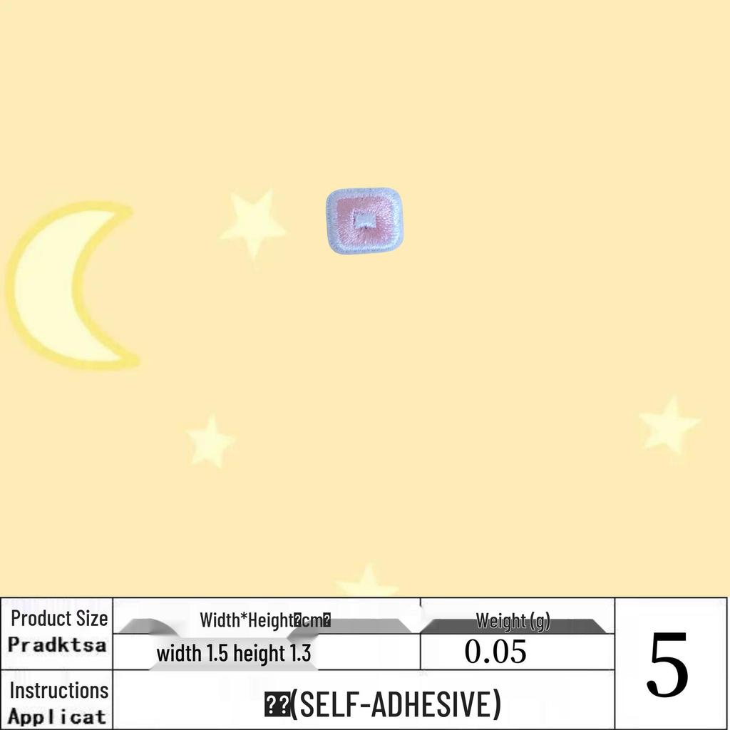 Korean Style Embroidered Iron-on Patch for Hats and Bags