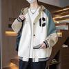 Frühlings- und Herbst-Kapuzen-Baseball-Strickjacke für Jungen – Mode für die Sekundarstufe
