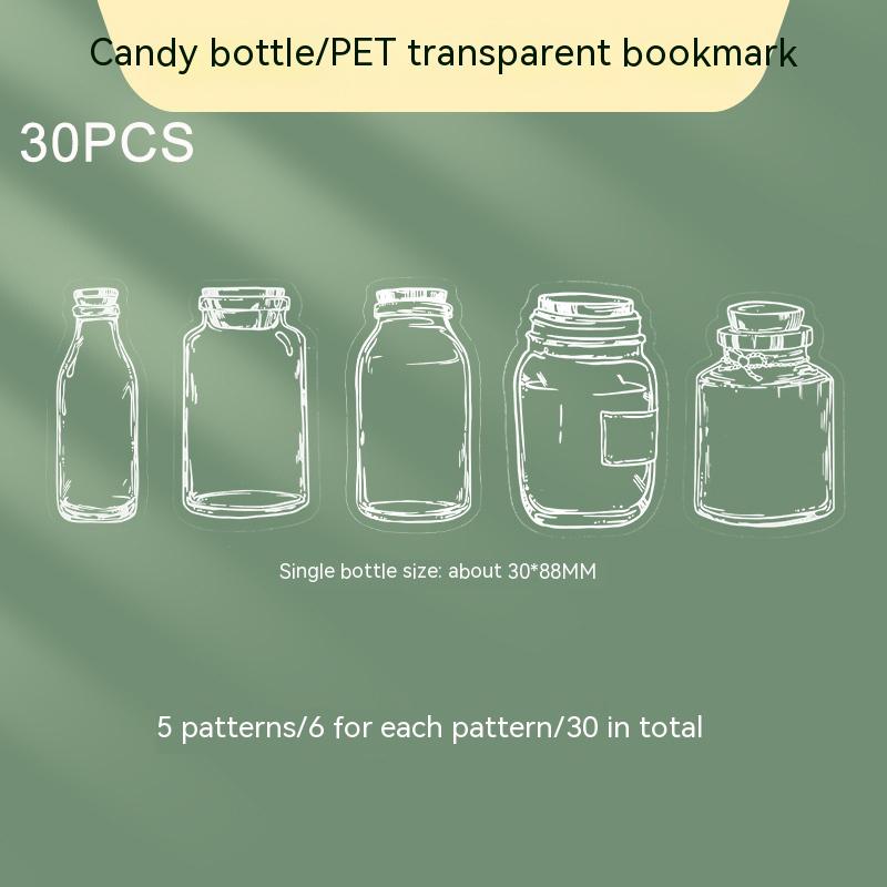 60/20 Pcs DIY Handmade Creative Bookmarks Glassware Stickers Plant Specimen Collection Cards Transparent Dried Flower Bookmarks