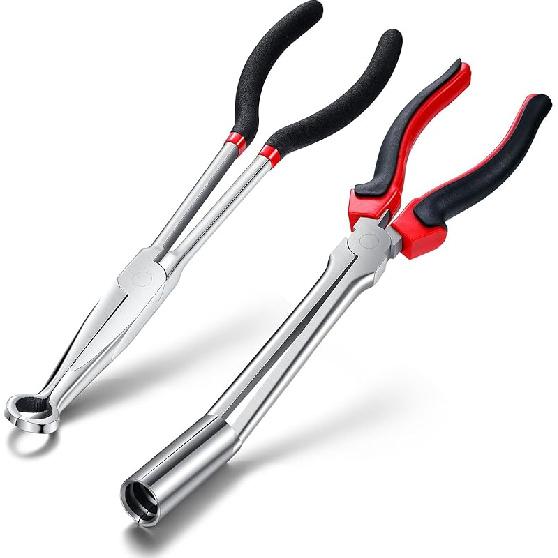 2 Pack Spark Plug Wire Removal Tool Kit Includes Spark Plug Boot Removal Tool And Pliers Pulling Tool,Wire Puller Removal Tool Pliers(Black)