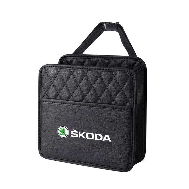 EMIW1 Hanging Car Seat Back Organizer Auto Back Seat Storage Bag for Skoda Octavia Rapid Fabia 1 2 VII S Kodiaq Kamiq Scala Superb VRS
