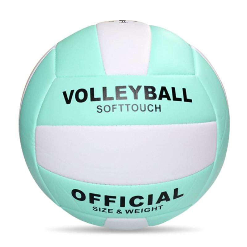 Soft Beach Volleyballs Thickened Official Size 5 Volleyballs Sand Sports PU Ball for Indoor Outdoor Pool, Gym, Training