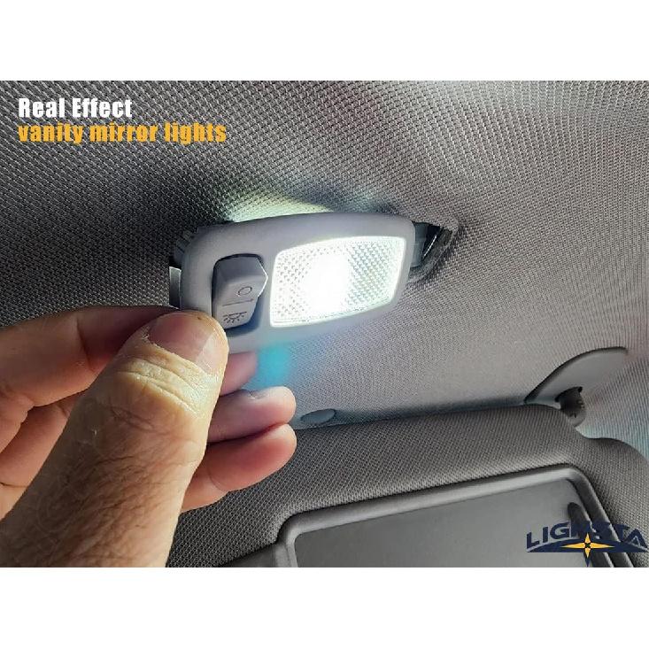 8PCS Super Bright White LED Interior Light Kit Package for Hyundai Elantra 2017 2018 + License Plate Lights and Tall Tool