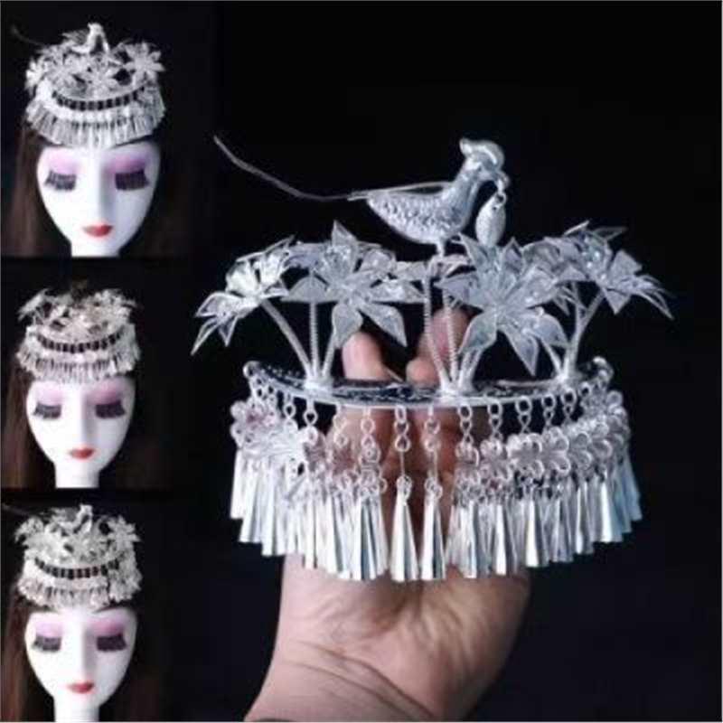 Ethnic Dance Silver Headwear: Miao, Dong & Yi Styles