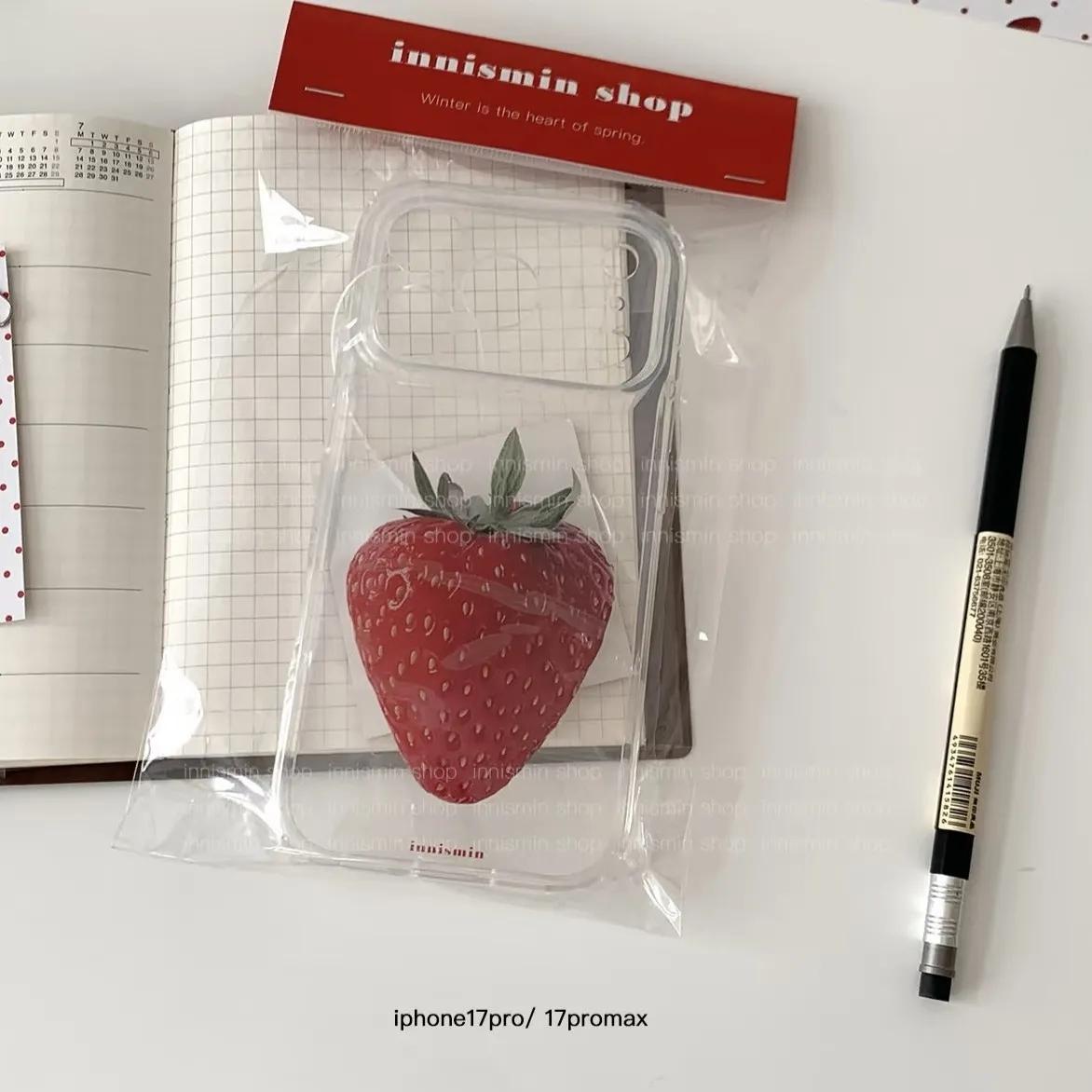

Ins Korean Cartoon Big Red Strawberry Phone Case For Samsung Galaxy A37 A57 A16 A07 A17 A36 A26 A54 A24 A14 A06 A05 A13 4G 5G Samsung A15