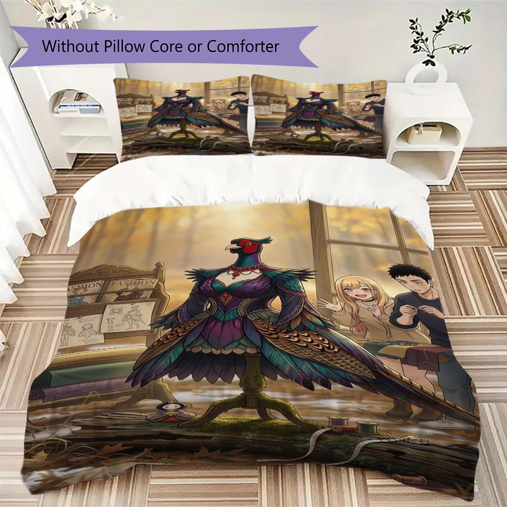 

Exquisite Hai Meng Jiang s. Pattern Bedding,Quilt Set Quilt Cover Pillowcase Home Birthday Gift (1 * duvet cover + 2 * pillowcase, without core) 135x200cm