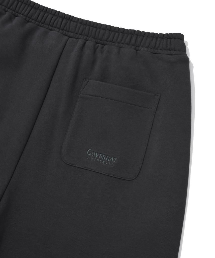 COVERNAT One-Pleat Semi-Wide Fit Sweatpants Charcoal