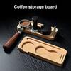 Beechwood/Sapele Coffee Tamper Station Portafilter Holder Rack Stand For 51Mm 58Mm Espresso Accessories Barista Support Base