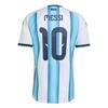 Adidas Argentina 26 Home Authentic Jersey Messi 10 Quick-Dry Striped Short Sleeve Football Shirt Men Jersey KH3934