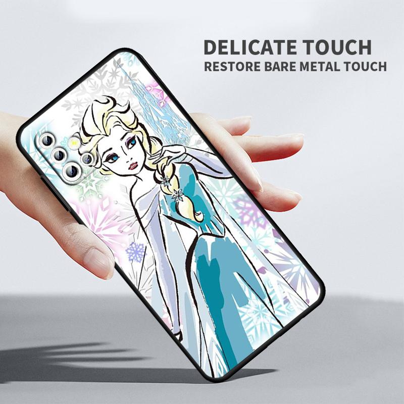 Princess Cartoon For Samsung Galaxy A73 A54 A52S A72 A71 A52 A51 A22 A32 A21S 4G 5G Silicone Soft Black Phone Case