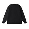 BAPE Spring/Autumn Pure Cotton Terry Men's Sweatshirt - Round Neck, Letter Print, Loose Fit, Unisex, Trendy Monkey Head Design