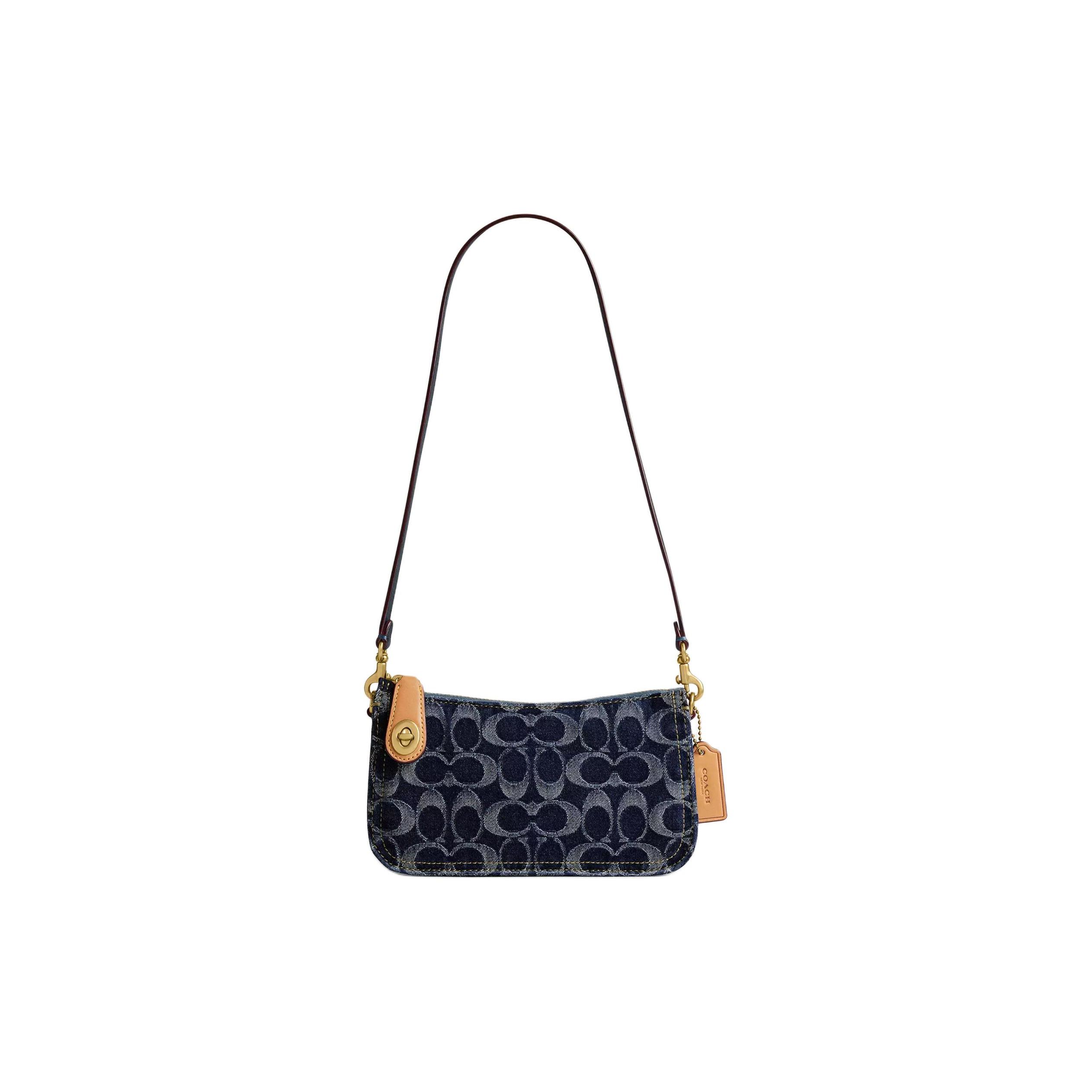 

Coach Penn 21 Top Zip Closure Signature Denim Hobo Bag Small Women bags Blue CR688-B4BL Basic Set (Bag+Dust Bag)