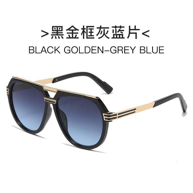 New Fashion Big Frame Sunglasses Men Square Metal Sun Glasses Women Retro Sun Glasses Vintage High Quality Gafas Sun Glasses