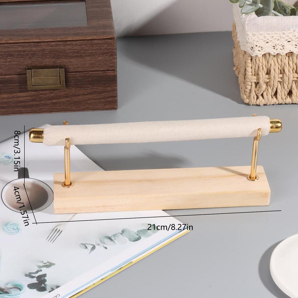 Présentoir à Bijoux Beige Démontable à Étages et Support de Rangement