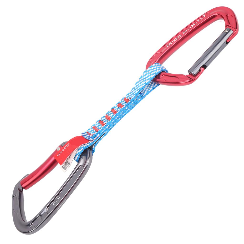CAMNAL Outdoor Climbing Quickdraw Set Straight Gate and Bent Gate Carabiner 27CM