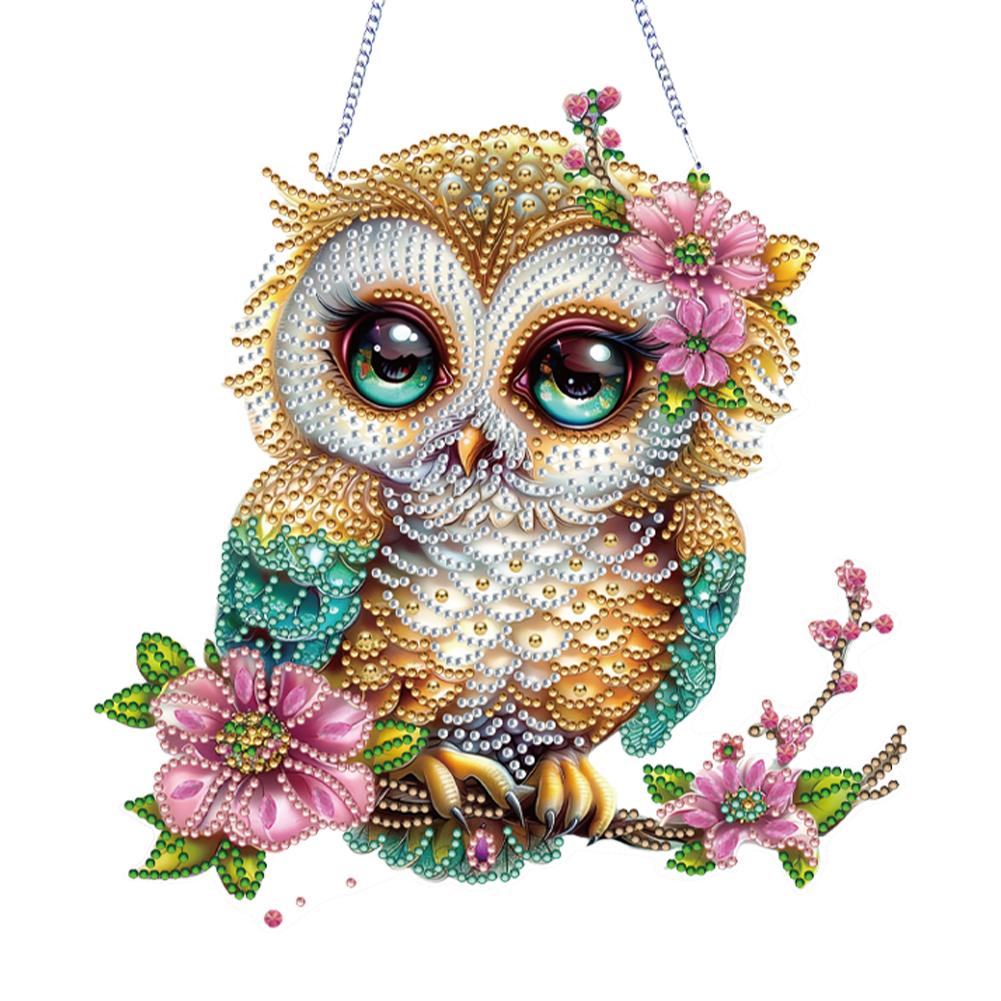 Acrylic Special Shape Love Beach Rhinestone Diamond Art Pendants DIY Diamond Art Pendant Kit Diamond Painting Hanging Pendant
