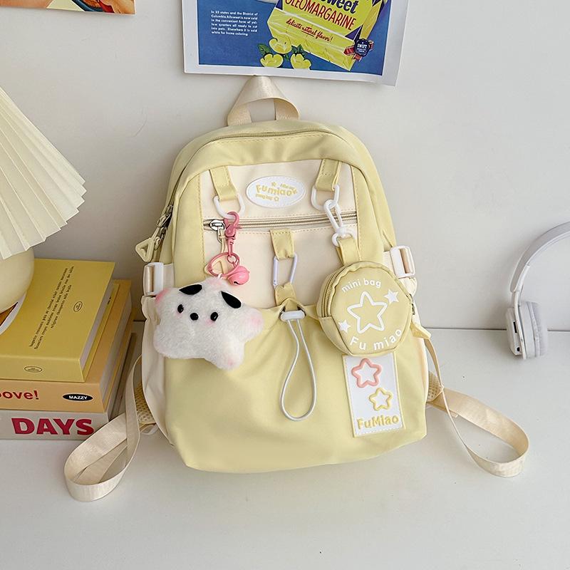 Schoolbag Summer 1011 Pentagram Backpack Japanese Cute ins Milk Huhu Little Girl Fresh Versatile Travel Backpack