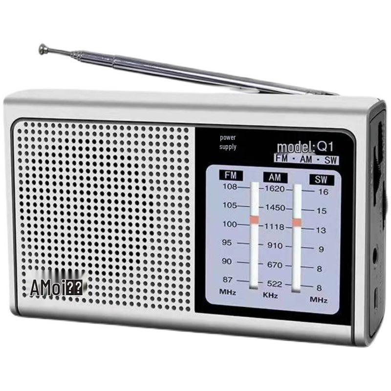 Vintage FM Radio: Rechargeable, Full Band, Monophonic, Plastic