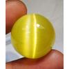 53.30 Ct Natural Chrysoberyl Yellow Cats Eye Round Cabochon Loose Gemstone