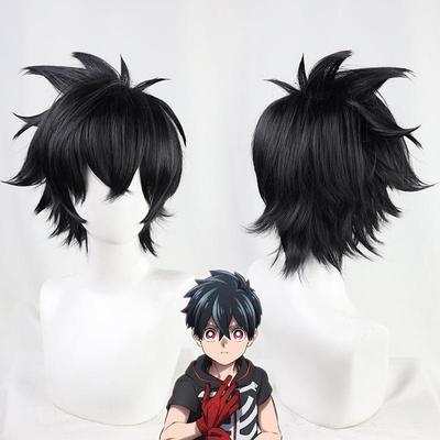 Anime The Rising of the Shield Hero Naofumi Iwatani Short Black Heat Resistant Hair Cosplay Costume Wig