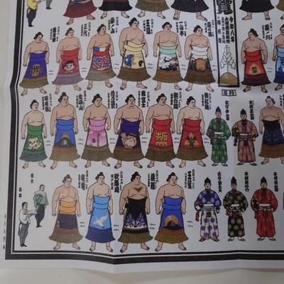 Latest 2026 May Sumo Tournament Banzuke Ranking Ukiyo-e Illustrated Poster Japan