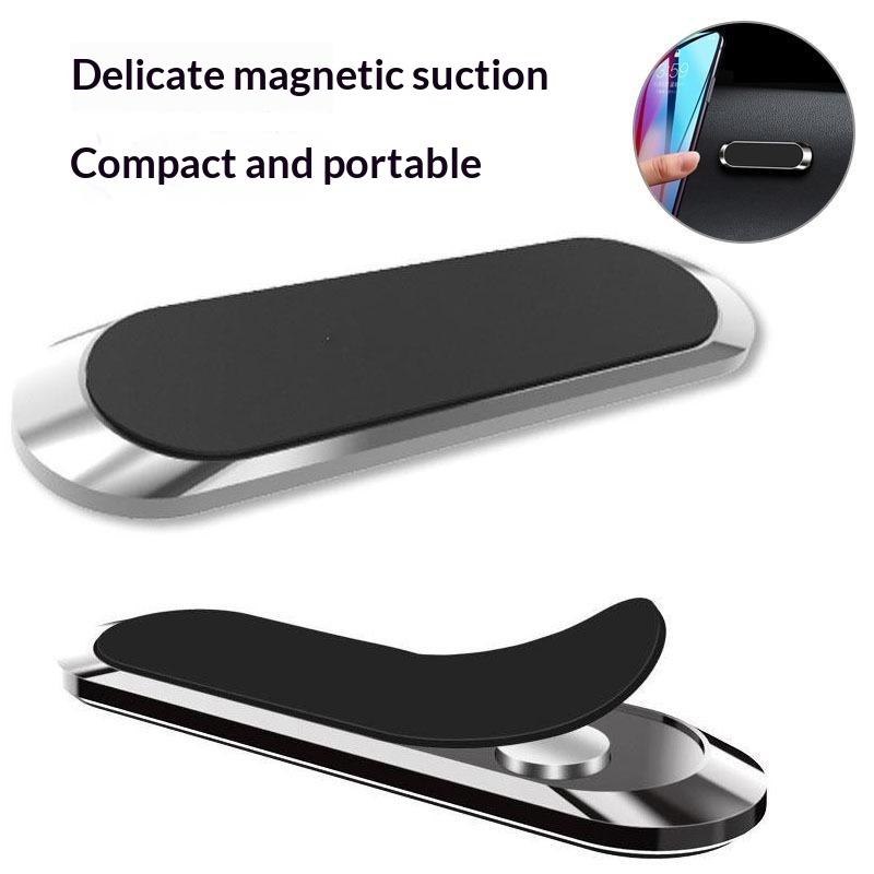 Slim Magnetic Car Phone Holder Strong Adhesion Portable Design For Dashboard Home Office Daily Use