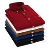 Men's Spring/Autumn Corduroy Long-Sleeved Shirt - Fashionable for Middle-aged and Young Men