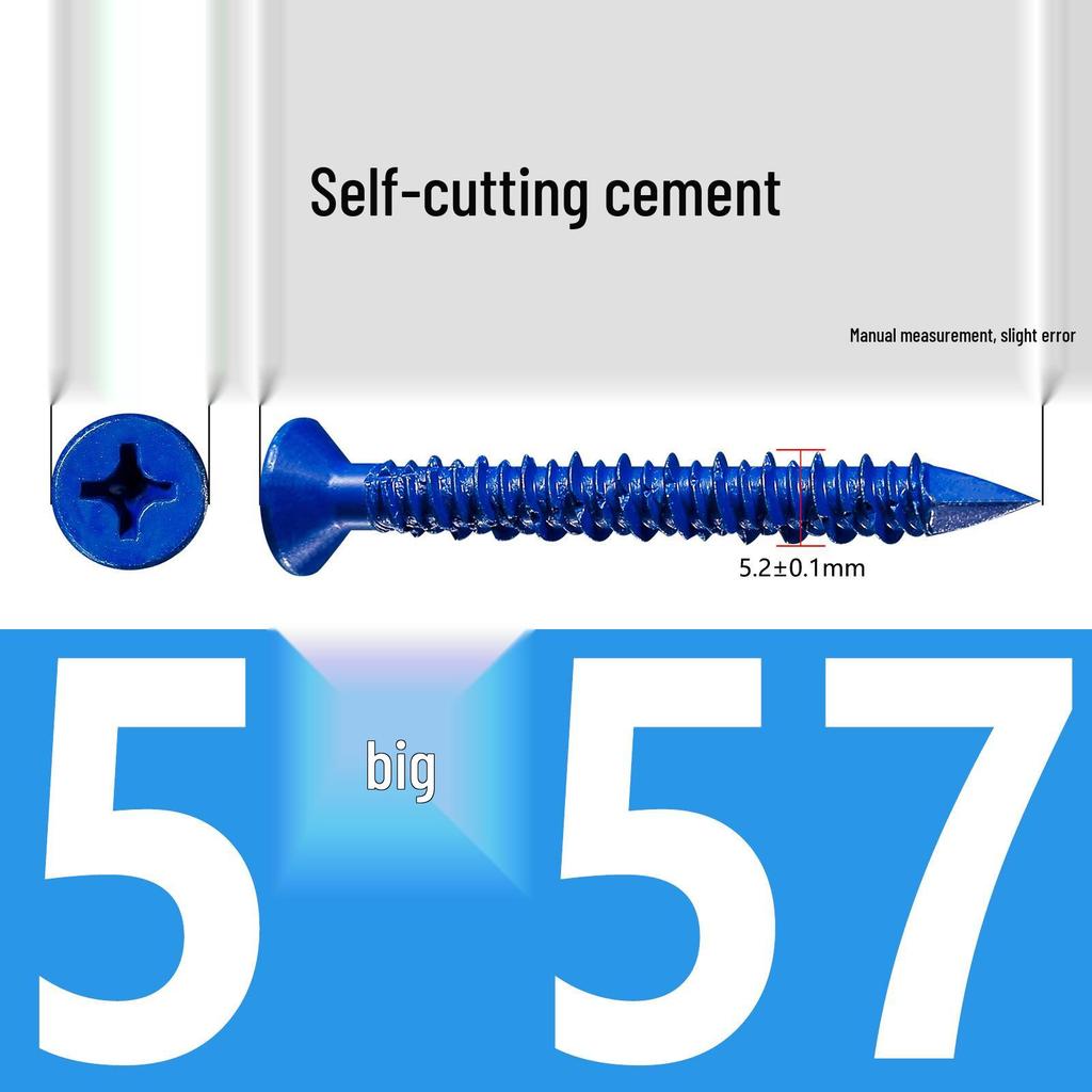 Blue Rust-Proof Countersunk Self-Tapping Cement Screws