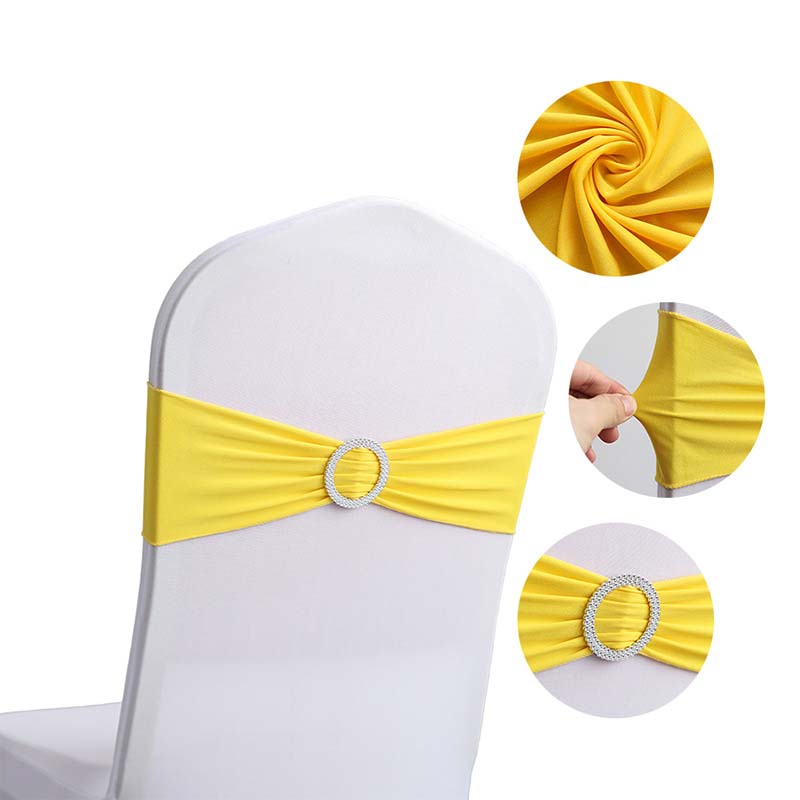 20Pcs Knot Bow Chair Strap Cover Band Ribbons Chair Tie Backs for Party Banquet Decor Wedding Decoration Elastic Band Buckle Decoration Props Slider