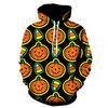 Halloweenská módní bunda mikina série duch dýně s potiskem s kapucí volné topy
