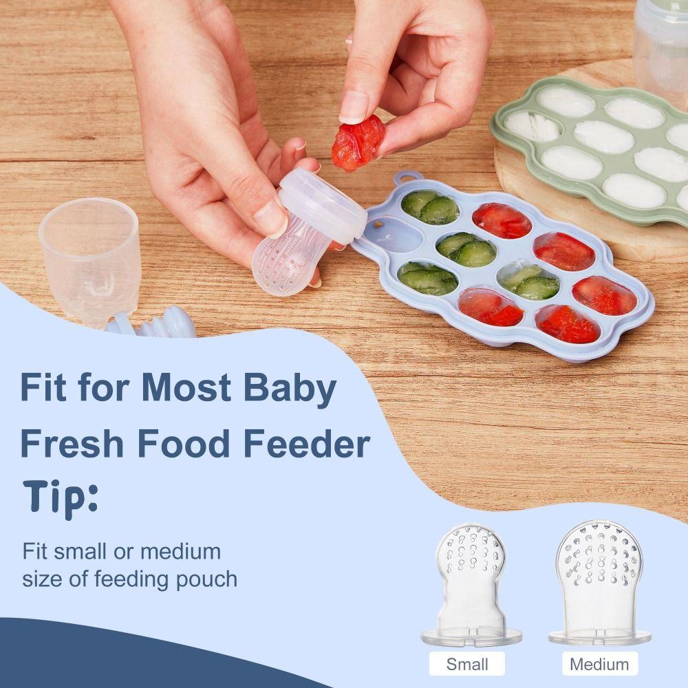 BPA Free Silicone Nibble Freezer Maker Durable Baby Fruit Food Feeder Teether Tray  Boy