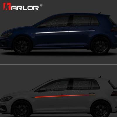 2 Stück/Los Auto Taille Beide Seiten Rock Dekoration Aufkleber Abziehbilder Vinyl Reflektierend Für Volkswagen Golf 7 2018 Auto Auto Zubehör
